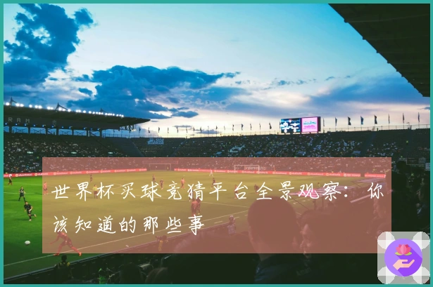世界杯买球竞猜平台全景观察：你该知道的那些事