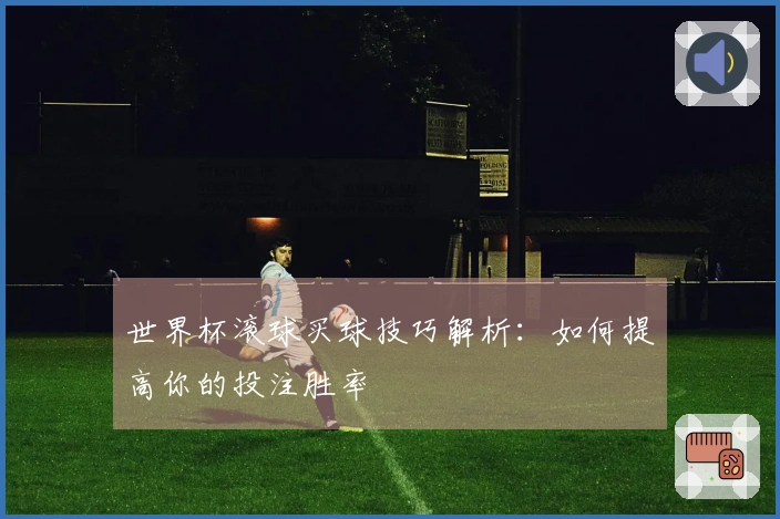 世界杯滚球买球技巧解析：如何提高你的投注胜率